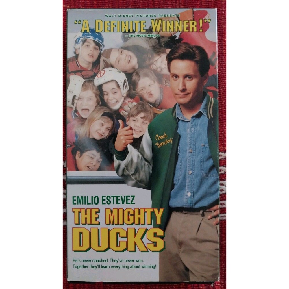 The Mighty Ducks (VHS, 1993) Emilio Estevez Walt Disney Home Video
